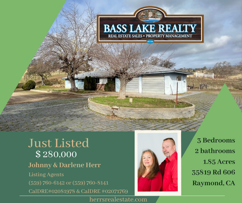 ANOTHER NEW LISTING 35819 RD 606, RAYMOND, CA 93653 HOME FOR SALE